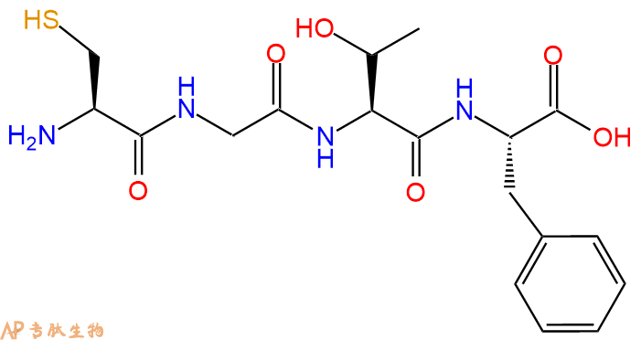专肽生物产品H2N-Cys-Gly-Thr-Phe-OH