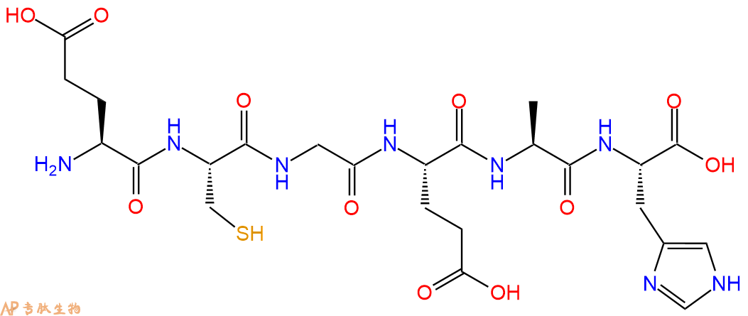 专肽生物产品H2N-Glu-Cys-Gly-Glu-Ala-His-OH