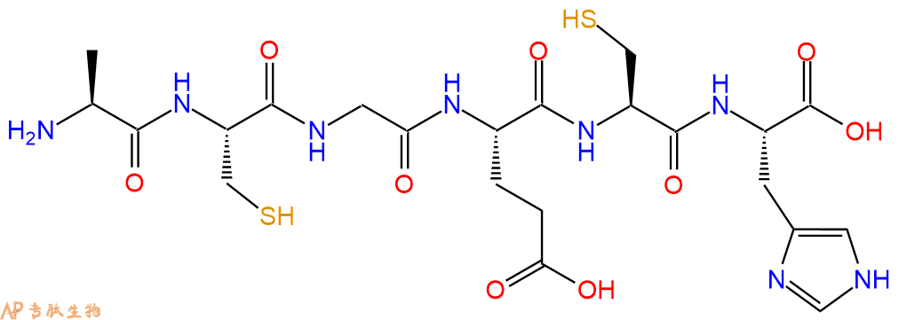 专肽生物产品H2N-Ala-Cys-Gly-Glu-Cys-His-OH