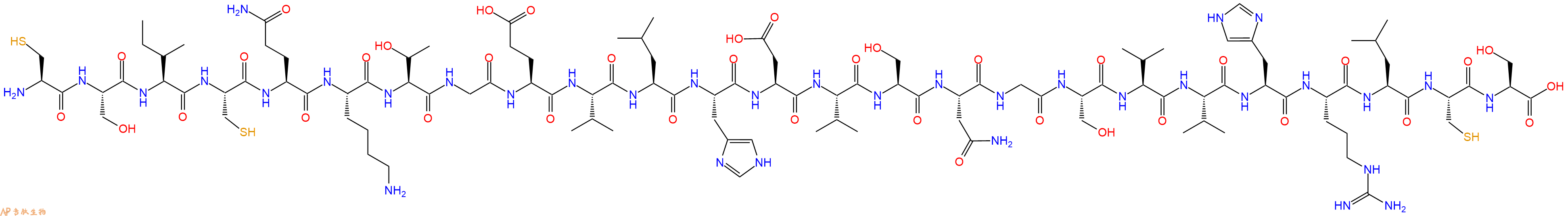 专肽生物产品H2N-Cys-Ser-Ile-Cys-Gln-Lys-Thr-Gly-Glu-Val-Leu-His-Asp-Val-Ser-Asn-Gly-Ser-Val-Val-His-Arg-Leu-Cys-Ser-OH