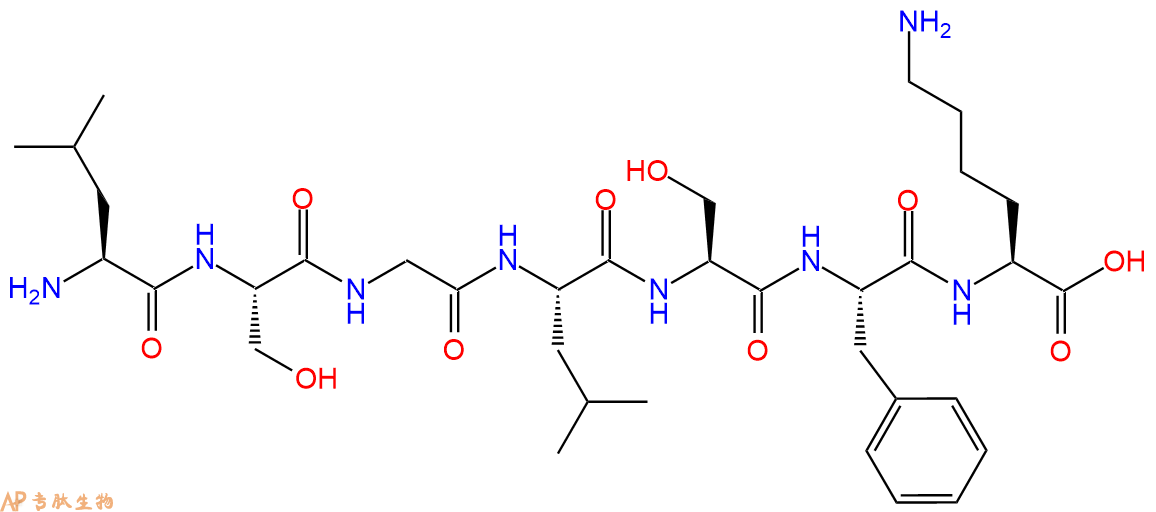 专肽生物产品H2N-Leu-Ser-Gly-Leu-Ser-Phe-Lys-OH