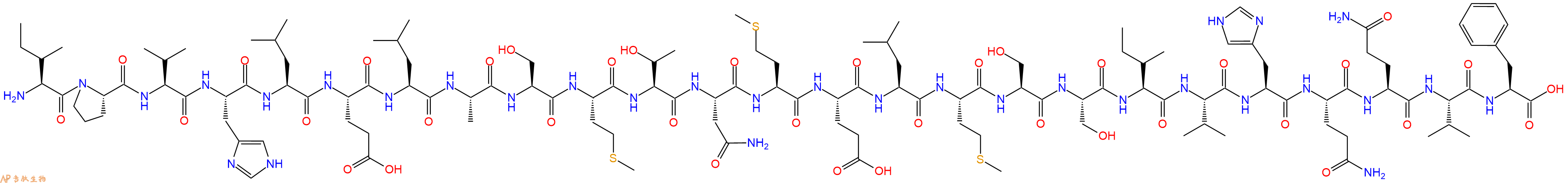 专肽生物产品H2N-Ile-Pro-Val-His-Leu-Glu-Leu-Ala-Ser-Met-Thr-Asn-Met-Glu-Leu-Met-Ser-Ser-Ile-Val-His-Gln-Gln-Val-Phe-OH