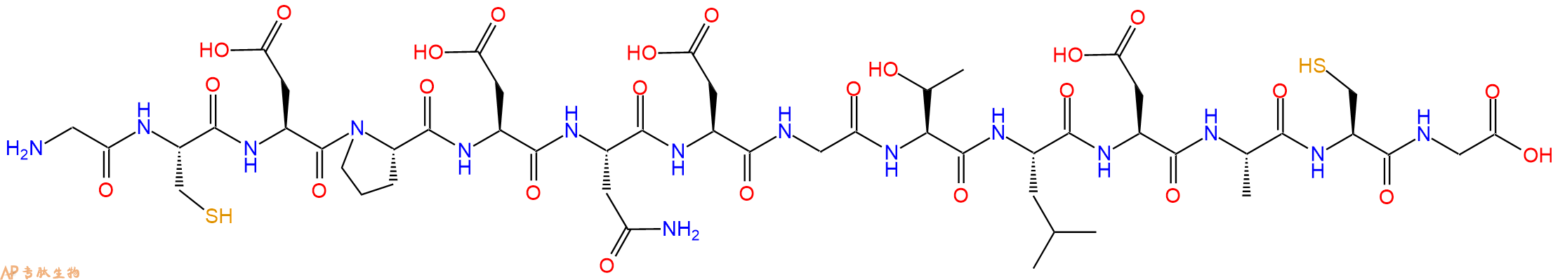 专肽生物产品H2N-Gly-Cys-Asp-Pro-Asp-Asn-Asp-Gly-Thr-Leu-Asp-Ala-Cys-Gly-OH