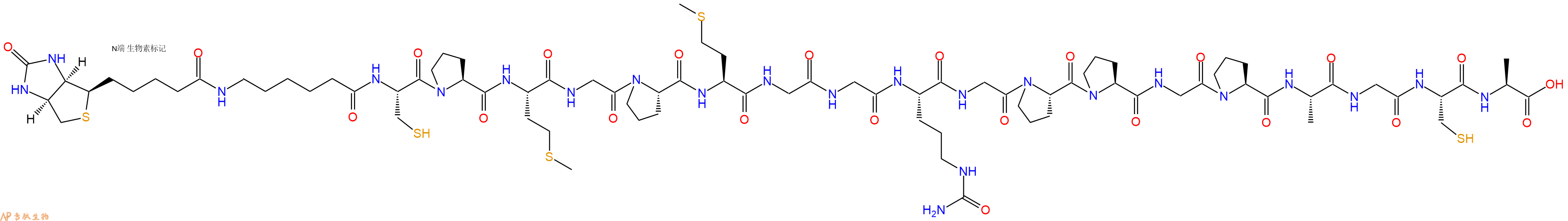 专肽生物产品Biotinyl-Ahx-Cys-Pro-Met-Gly-Pro-Met-Gly-Gly-Cit-Gly-Pro-Pro-Gly-Pro-Ala-Gly-Cys-Ala-OH
