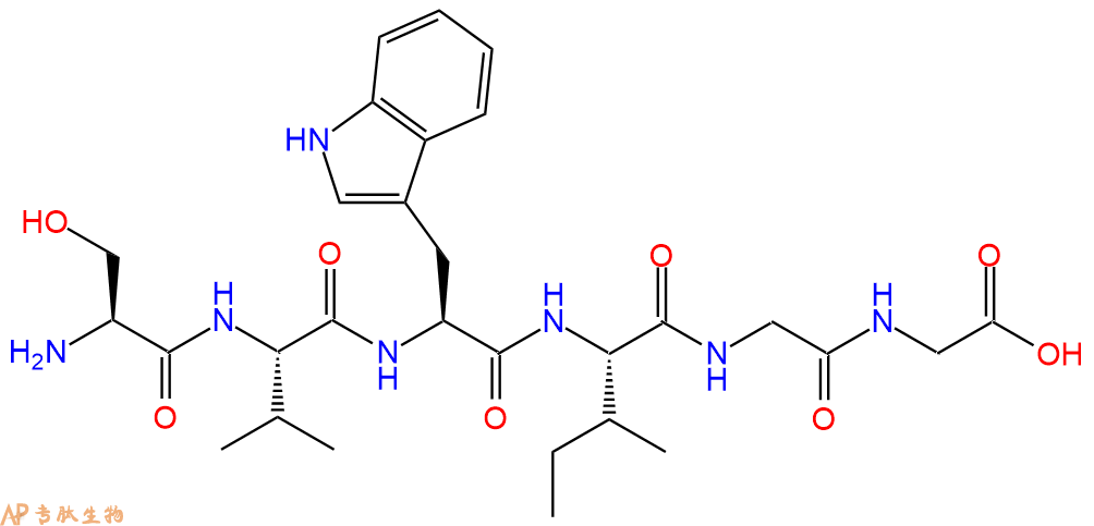 专肽生物产品H2N-Ser-Val-Trp-Ile-Gly-Gly-OH