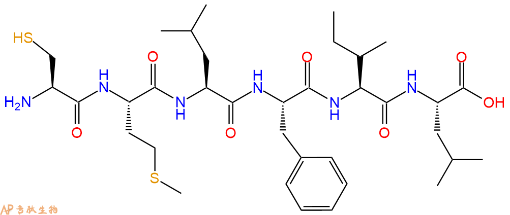 专肽生物产品H2N-Cys-Met-Leu-Phe-Ile-Leu-OH