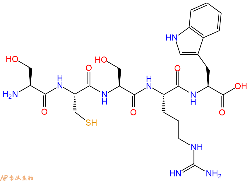 专肽生物产品H2N-Ser-Cys-Ser-Arg-Trp-OH