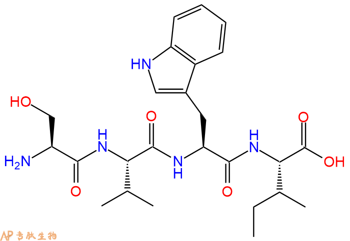 专肽生物产品H2N-Ser-Val-Trp-Ile-OH