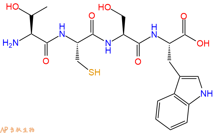 专肽生物产品H2N-Thr-Cys-Ser-Trp-OH