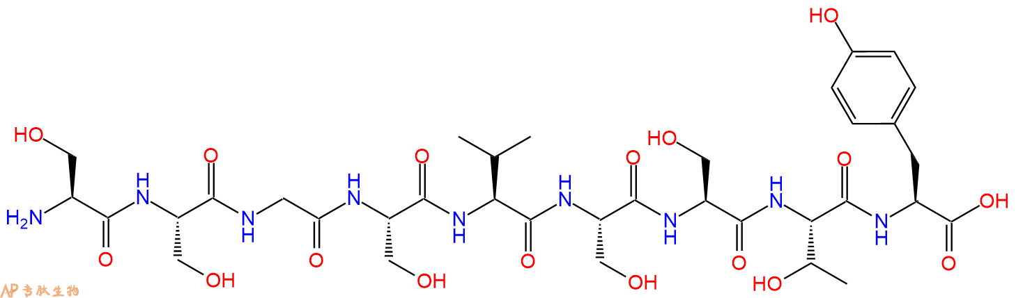 专肽生物产品H2N-Ser-Ser-Gly-Ser-Val-Ser-Ser-Thr-Tyr-OH