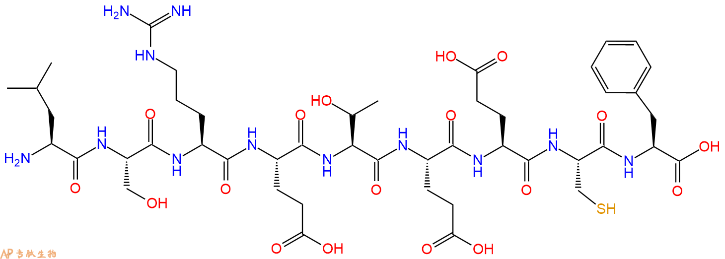 专肽生物产品H2N-Leu-Ser-Arg-Glu-Thr-Glu-Glu-Cys-Phe-OH