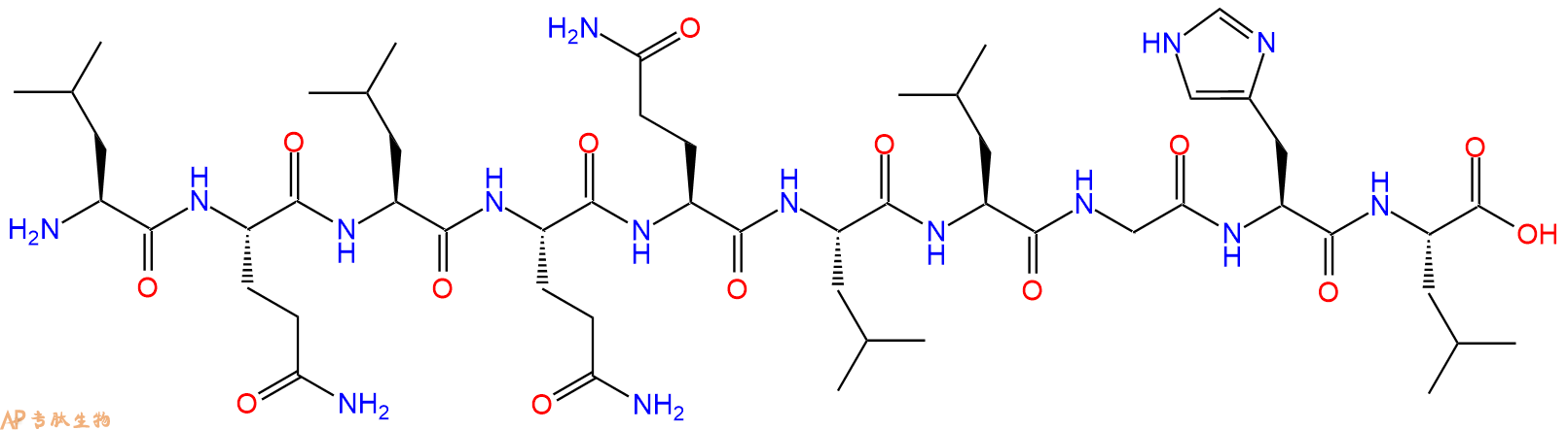 专肽生物产品H2N-Leu-Gln-Leu-Gln-Gln-Leu-Leu-Gly-His-Leu-OH