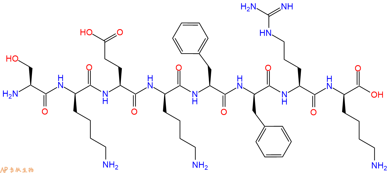 专肽生物产品H2N-Ser-DLys-Glu-DLys-Phe-DPhe-Arg-DLys-OH