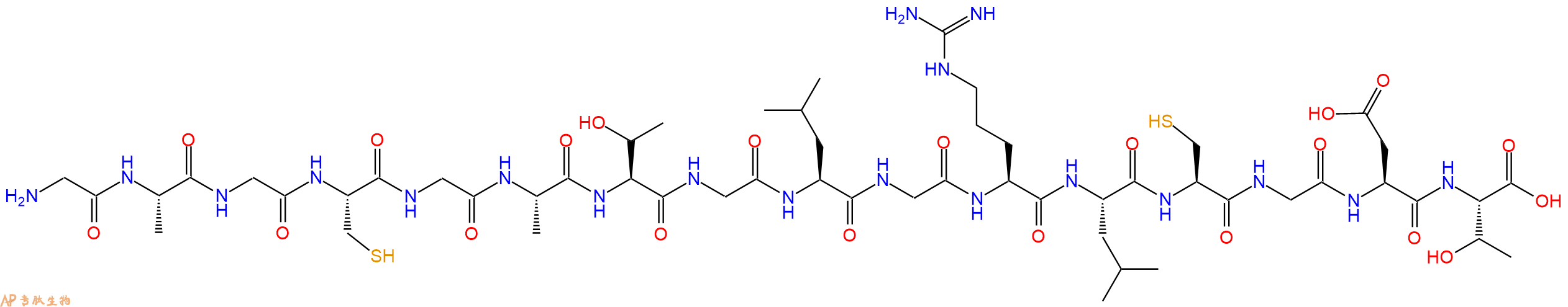 专肽生物产品H2N-Gly-Ala-Gly-Cys-Gly-Ala-Thr-Gly-Leu-Gly-Arg-Leu-Cys-Gly-Asp-Thr-OH