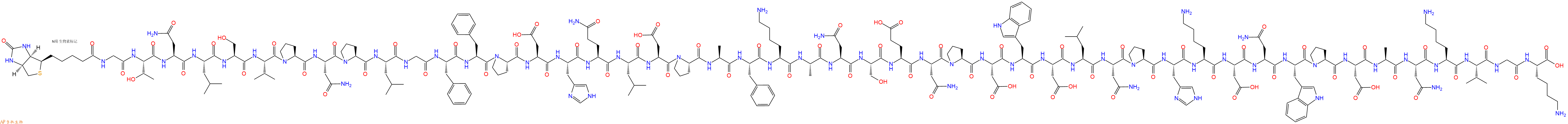 专肽生物产品Biotinyl-Gly-Thr-Asn-Leu-Ser-Val-Pro-Asn-Pro-Leu-Gly-Phe-Phe-Pro-Asp-His-Gln-Leu-Asp-Pro-Ala-Phe-Lys-Ala-Asn-Ser-Glu-Asn-Pro-Asp-Trp-Asp-Leu-Asn-Pro-His-Lys-Asp-Asn-Trp-Pro-Asp-Ala-Asn-Lys-Val-Gly-Lys-OH