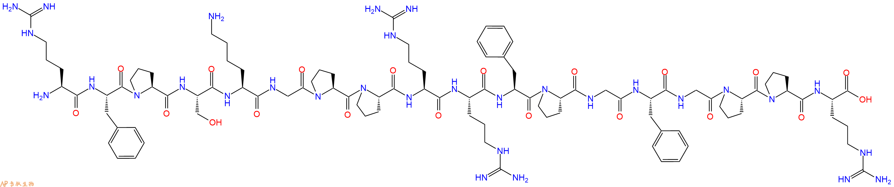 专肽生物产品H2N-Arg-Phe-Pro-Ser-Lys-Gly-Pro-Pro-Arg-Arg-Phe-Pro-Gly-Phe-Gly-Pro-Pro-Arg-OH