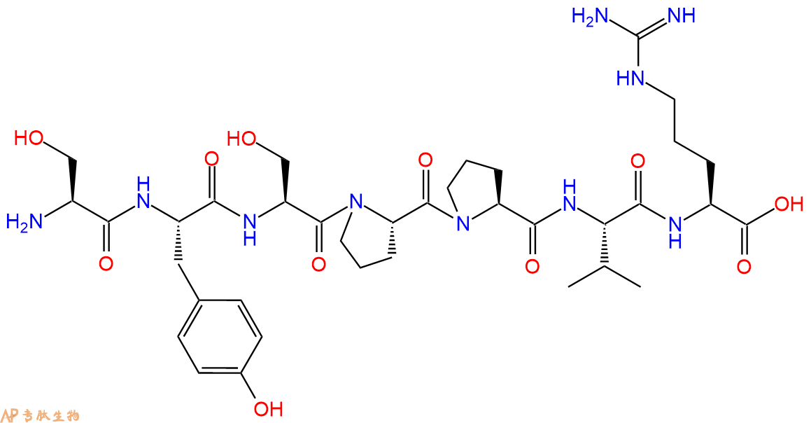 专肽生物产品H2N-Ser-Tyr-Ser-Pro-Pro-Val-Arg-OH
