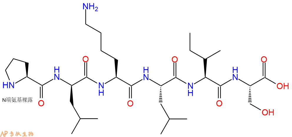 专肽生物产品H2N-Pro-DLeu-Lys-Leu-Ile-Ser-OH