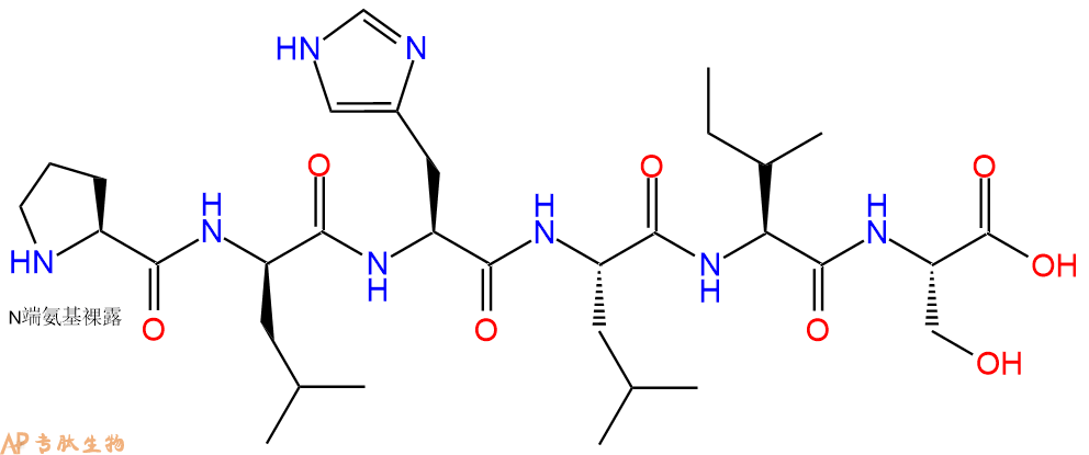 专肽生物产品H2N-Pro-DLeu-His-Leu-Ile-Ser-OH