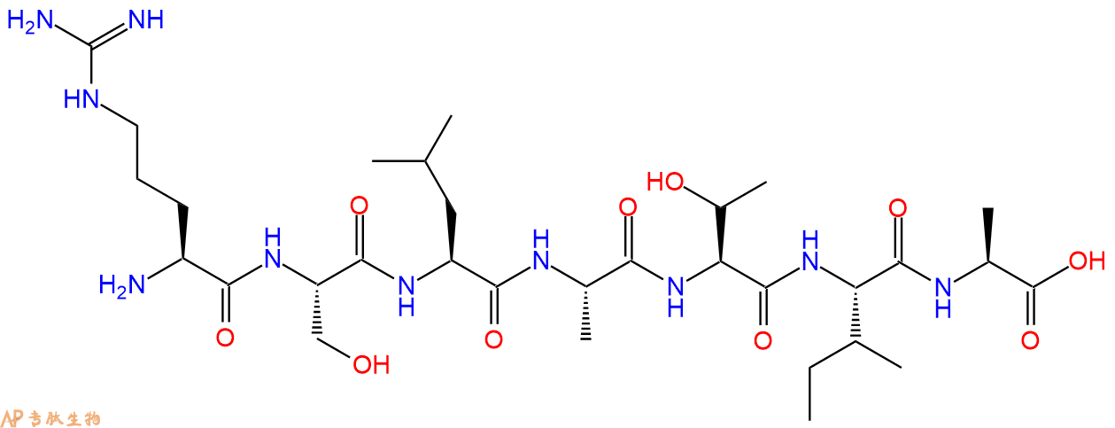 专肽生物产品H2N-Arg-Ser-Leu-Ala-Thr-Ile-Ala-OH