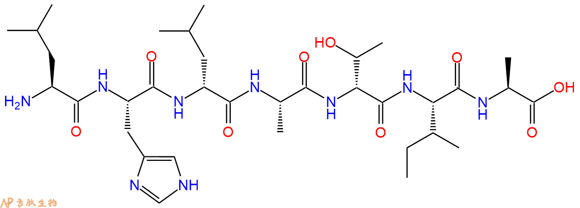 专肽生物产品H2N-Leu-His-DLeu-Ala-DThr-Ile-Ala-OH