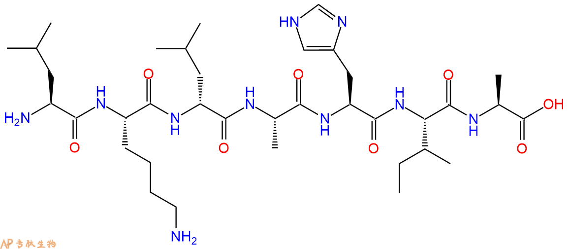 专肽生物产品H2N-Leu-Lys-DLeu-Ala-His-Ile-Ala-OH