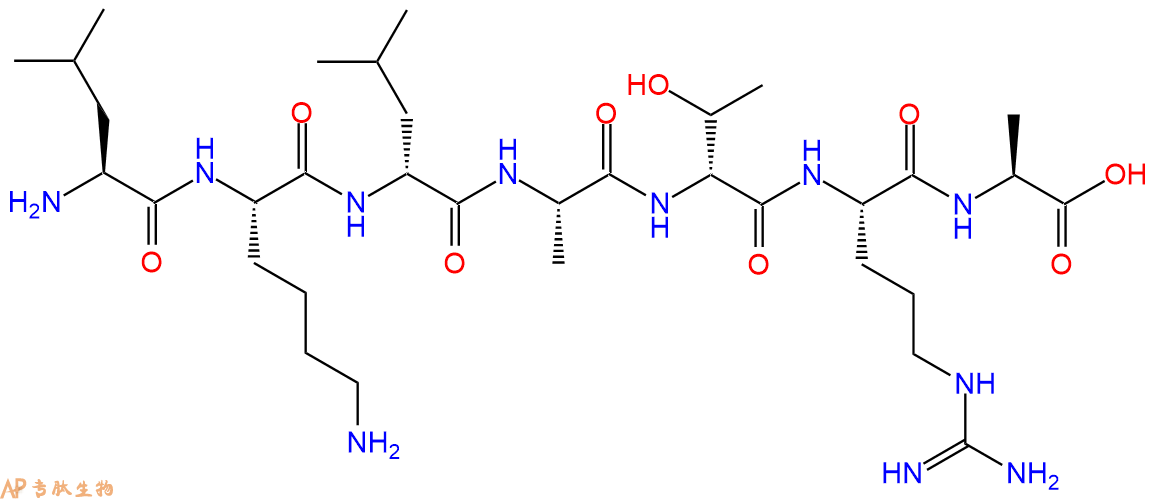专肽生物产品H2N-Leu-Lys-DLeu-Ala-DThr-Arg-Ala-OH