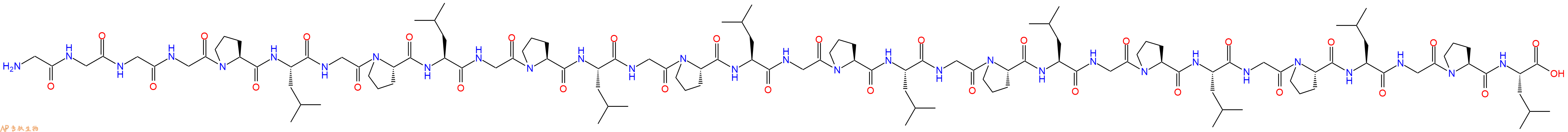 专肽生物产品H2N-Gly-Gly-Gly-Gly-Pro-Leu-Gly-Pro-Leu-Gly-Pro-Leu-Gly-Pro-Leu-Gly-Pro-Leu-Gly-Pro-Leu-Gly-Pro-Leu-Gly-Pro-Leu-Gly-Pro-Leu-OH