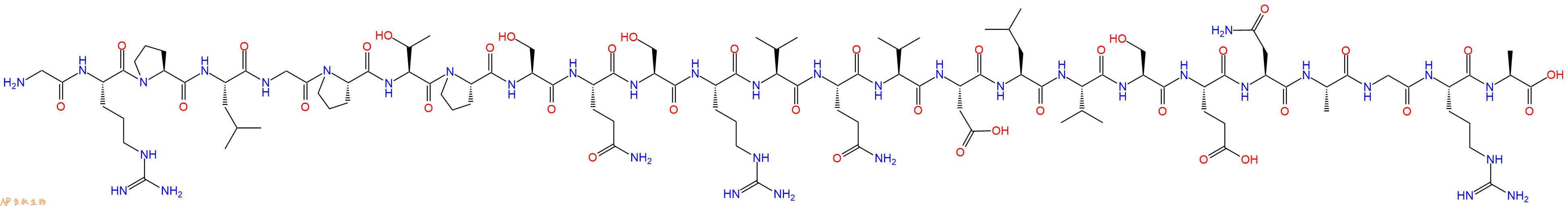 专肽生物产品H2N-Gly-Arg-Pro-Leu-Gly-Pro-Thr-Pro-Ser-Gln-Ser-Arg-Val-Gln-Val-Asp-Leu-Val-Ser-Glu-Asn-Ala-Gly-Arg-Ala-OH