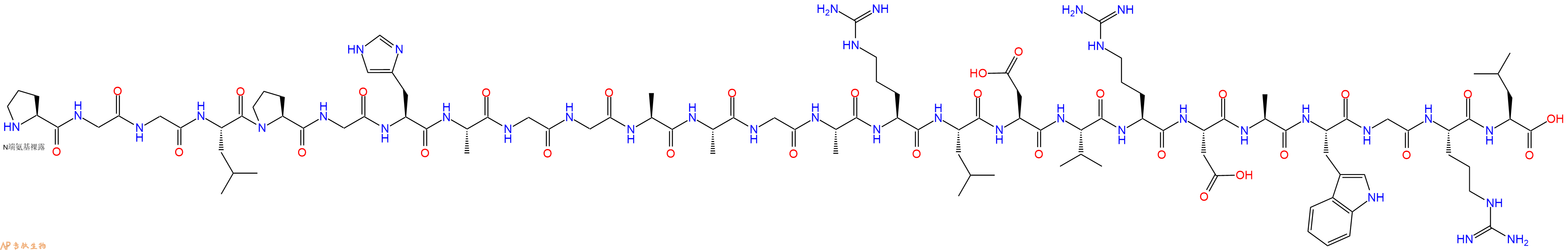 专肽生物产品H2N-Pro-Gly-Gly-Leu-Pro-Gly-His-Ala-Gly-Gly-Ala-Ala-Gly-Ala-Arg-Leu-Asp-Val-Arg-Asp-Ala-Trp-Gly-Arg-Leu-OH