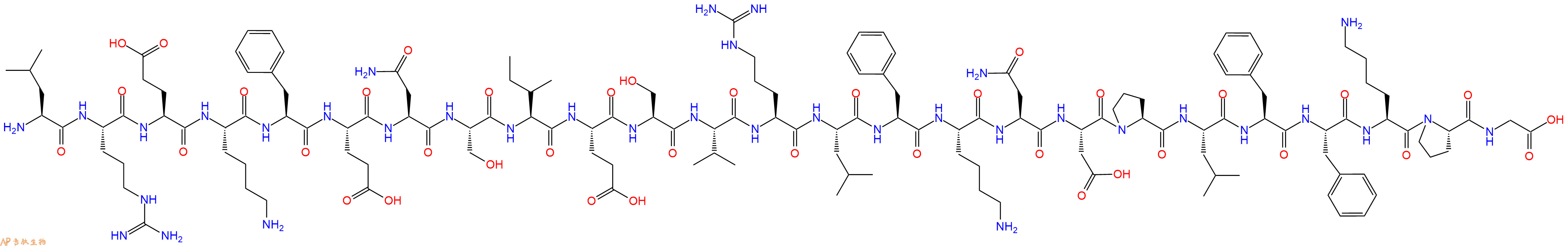 专肽生物产品H2N-Leu-Arg-Glu-Lys-Phe-Glu-Asn-Ser-Ile-Glu-Ser-Val-Arg-Leu-Phe-Lys-Asn-Asp-Pro-Leu-Phe-Phe-Lys-Pro-Gly-OH