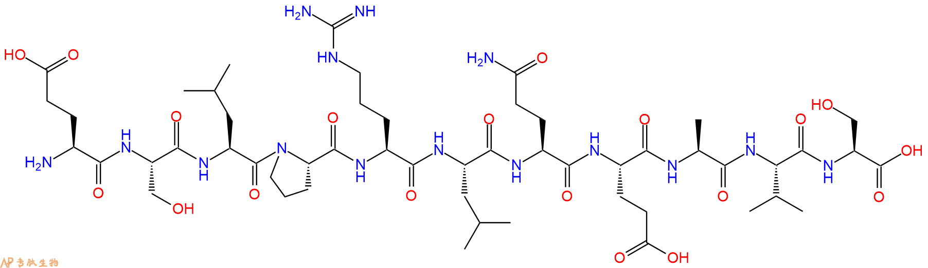 专肽生物产品H2N-Glu-Ser-Leu-Pro-Arg-Leu-Gln-Glu-Ala-Val-Ser-OH
