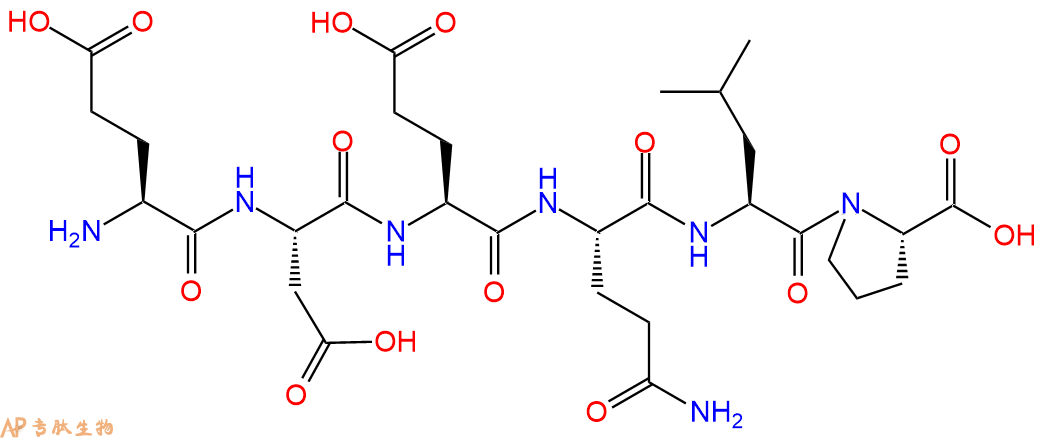 专肽生物产品H2N-Glu-Asp-Glu-Gln-Leu-Pro-OH