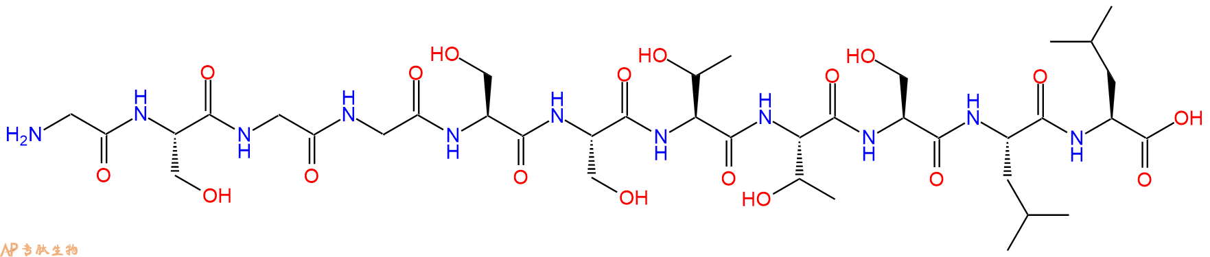 专肽生物产品H2N-Gly-Ser-Gly-Gly-Ser-Ser-Thr-Thr-Ser-Leu-Leu-OH