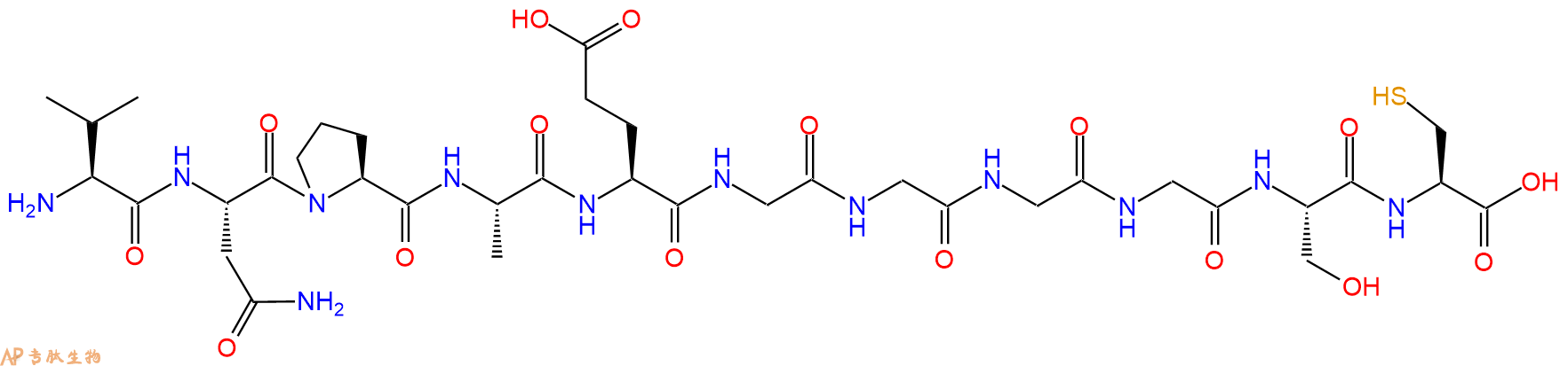 专肽生物产品H2N-Val-Asn-Pro-Ala-Glu-Gly-Gly-Gly-Gly-Ser-Cys-OH