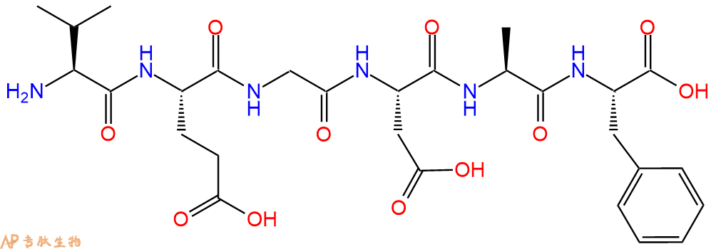 专肽生物产品H2N-Val-Glu-Gly-Asp-Ala-Phe-OH