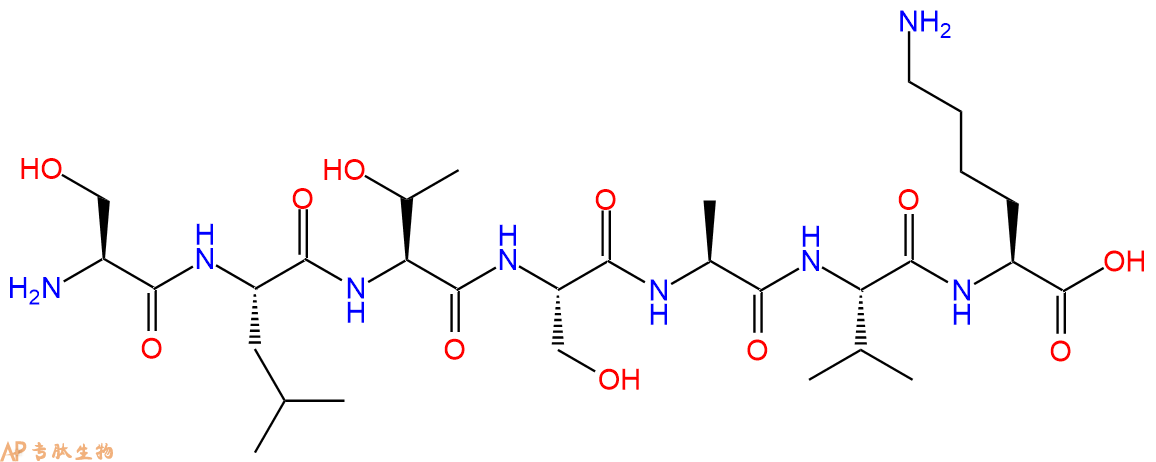 专肽生物产品H2N-Ser-Leu-Thr-Ser-Ala-Val-Lys-OH