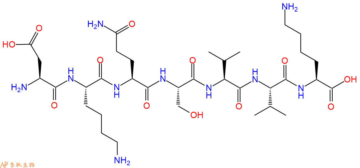 专肽生物产品H2N-Asp-Lys-Gln-Ser-Val-Val-Lys-OH