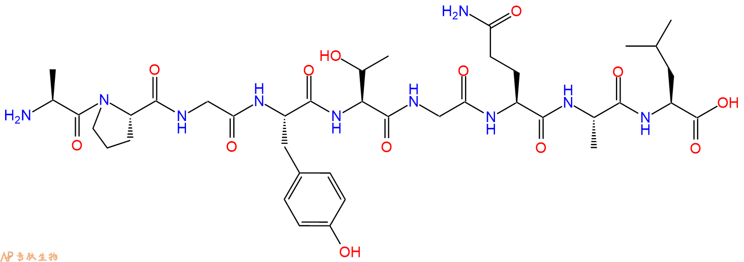 专肽生物产品H2N-Ala-Pro-Gly-Tyr-Thr-Gly-Gln-Ala-Leu-OH