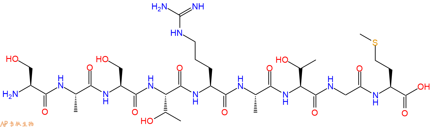 专肽生物产品H2N-Ser-Ala-Ser-Thr-Arg-Ala-Thr-Gly-Met-OH