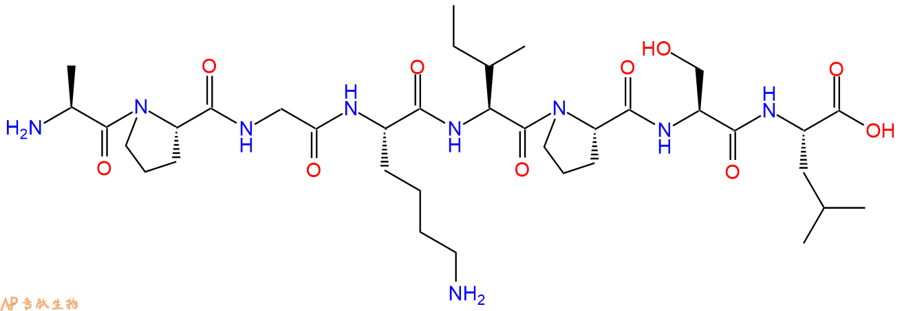 专肽生物产品H2N-Ala-Pro-Gly-Lys-Ile-Pro-Ser-Leu-OH