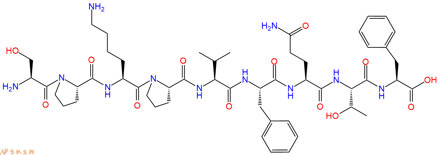 专肽生物产品H2N-Ser-Pro-Lys-Pro-Val-Phe-Gln-Thr-Phe-OH