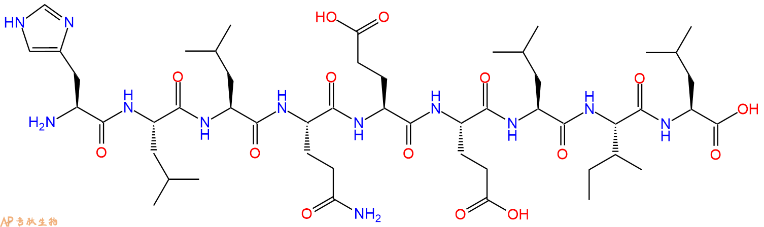 专肽生物产品H2N-His-Leu-Leu-Gln-Glu-Glu-Leu-Ile-Leu-OH