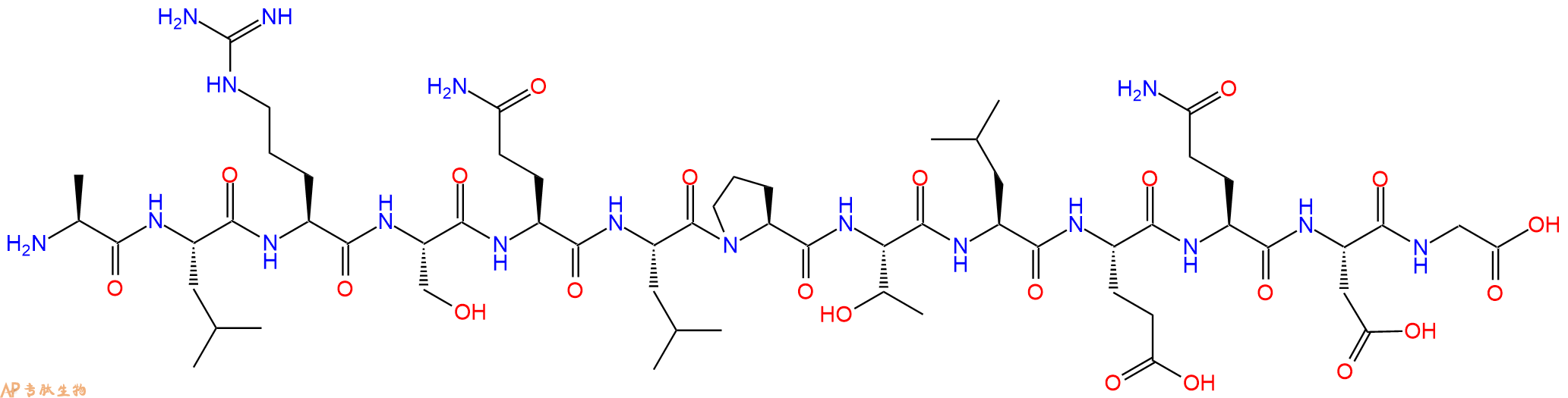 专肽生物产品H2N-Ala-Leu-Arg-Ser-Gln-Leu-Pro-Thr-Leu-Glu-Gln-Asp-Gly-OH