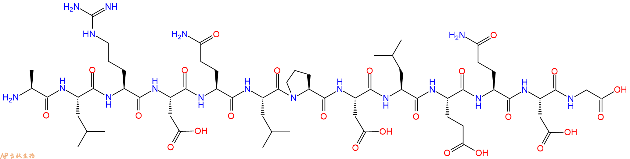 专肽生物产品H2N-Ala-Leu-Arg-Asp-Gln-Leu-Pro-Asp-Leu-Glu-Gln-Asp-Gly-OH