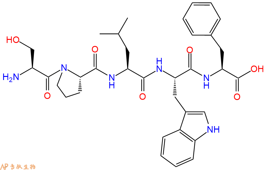 专肽生物产品H2N-Ser-Pro-Leu-Trp-Phe-OH