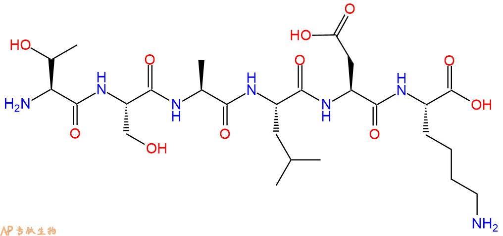 专肽生物产品H2N-Thr-Ser-Ala-Leu-Asp-Lys-OH