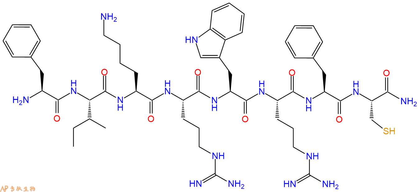 专肽生物产品H2N-Phe-Ile-Lys-Arg-Trp-Arg-Phe-Cys-CONH2