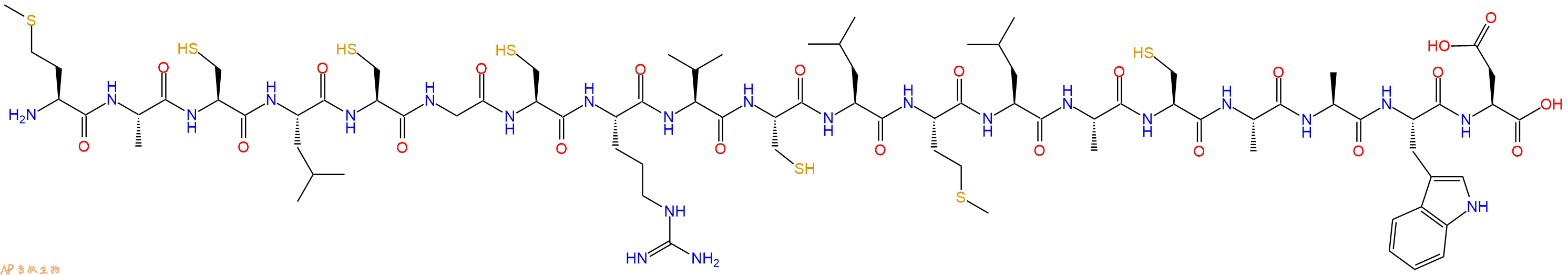 专肽生物产品H2N-Met-Ala-Cys-Leu-Cys-Gly-Cys-Arg-Val-Cys-Leu-Met-Leu-Ala-Cys-Ala-Ala-Trp-Asp-OH