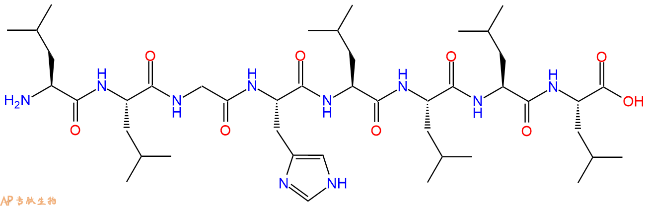 专肽生物产品H2N-Leu-Leu-Gly-His-Leu-Leu-Leu-Leu-OH